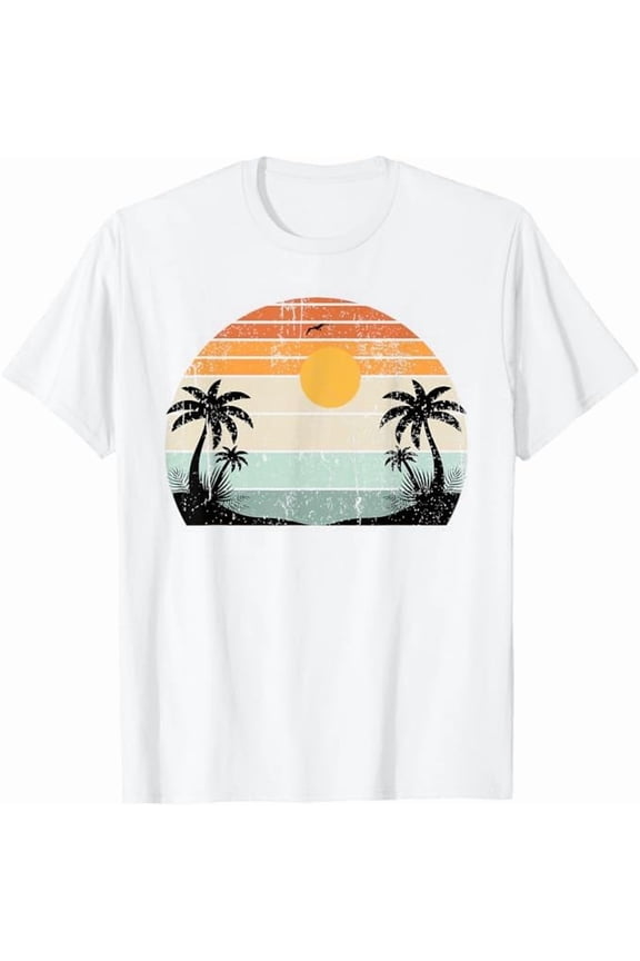 Hawaiian Shirts Tropical Beach Vintage Retro Style Tee Summer Vacation Short Sleeve Unisex Pure Cotton Tshirt Tops