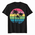 thumbnail image 1 of Hawaiian Shirts Women Palm Trees Graphic Tees Summer Beach Vacation Tops Short Sleeve Casual Tshirt, 1 of 5