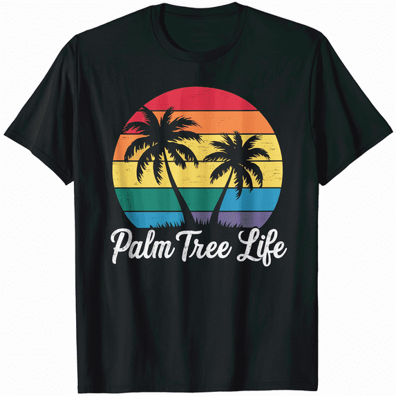 Hawaiian Shirts Women Palm Trees Graphic Tees Summer Beach Vacation Tops Short Sleeve Casual Tshirt