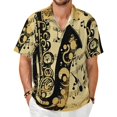 thumbnail image 1 of Hawaiian Shirts for Men Button Down Short Sleeve Casual Beach Tops, Music Notes Saxophone Musical Vintage, 1 of 4