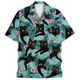 thumbnail image 1 of Hawaiian Shirts for Men Button Up Short Sleeve Turn Down Collar Shirt Funny Beach Summer Mint Green S, 1 of 3