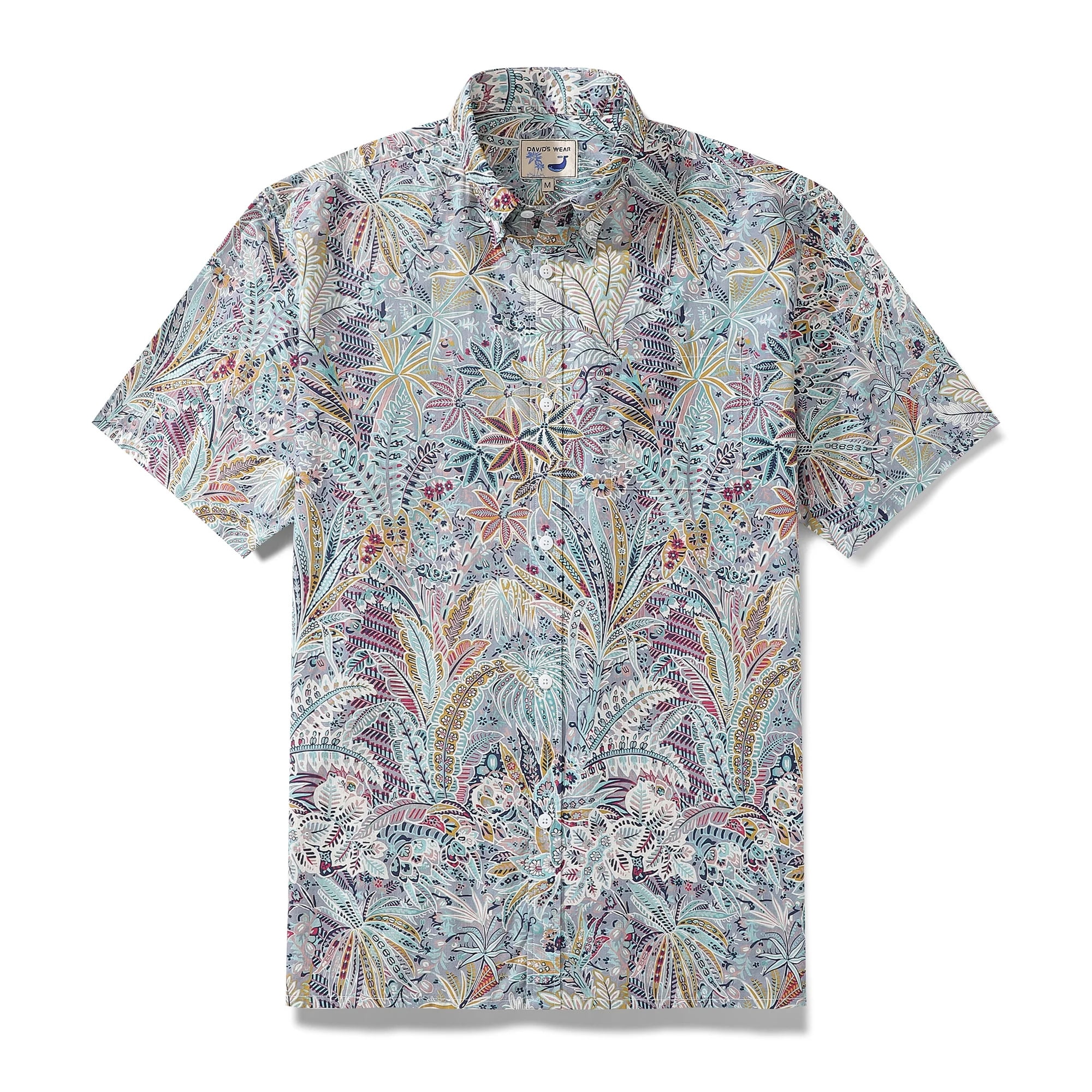 Hawaiian Shirts for Men Tropical Palm Tree Print 100 Cotton
