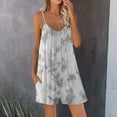 thumbnail image 1 of Hawaiian Short Jumper for Women Luau Party Womens Loose Sleeveless Romper Adjustable Spaghetti Strap Stretchy Shorts Jumpsuits with Pockets, 1 of 5