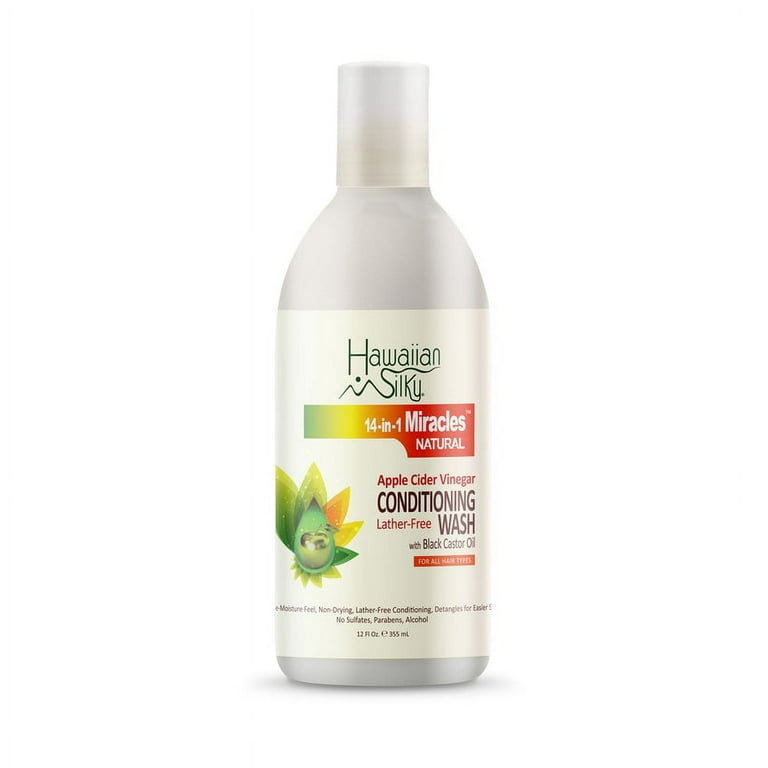 HAWAIIAN SILKY 14 In 1 Miracles Natural Apple Cider Vinegar Conditioning Wash (12oz)