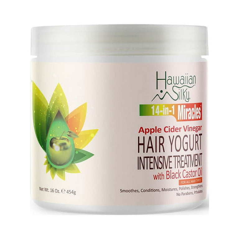 HAWAIIAN SILKY 14 In 1 Miracles Natural Apple Cider Vinegar Hair Yogurt Treatment (16oz) HAWAIIAN SILKY 14 In 1 Miracles Natural Apple Cider Vinegar Hair Yogurt Treatment (16oz)