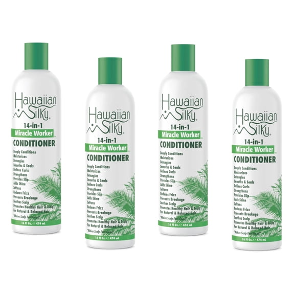 Hawaiian Silky 14-In-1 Miracle Worker Conditioner, 16 Fl. Oz. - Pack of 4