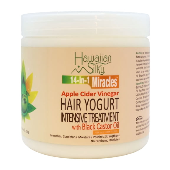 Hawaiian Silky 14 In 1 Miracles Apple Cider Vinegar Hair Yogurt Intensive Treatment 16 Oz.