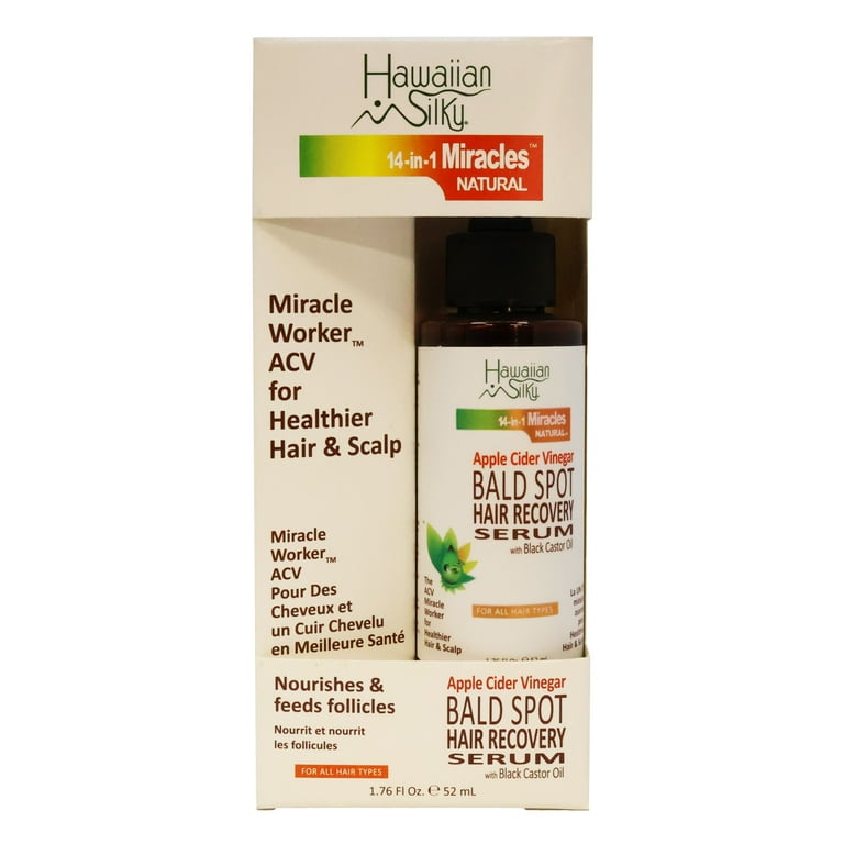 HAWAIIAN SILKY 14 In 1 Miracles Natural Apple Cider Vinegar Bald Spot Hair Recovery Serum (1.76oz) HAWAIIAN SILKY 14 In 1 Miracles Natural Apple Cider Vinegar Bald Spot Hair Recovery Serum (1.76oz)
