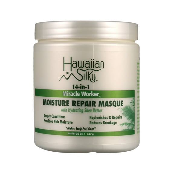 Hawaiian Silky 14-in-1 Miracle Worker Moisture Repair Masque 20 oz,Pack of 2