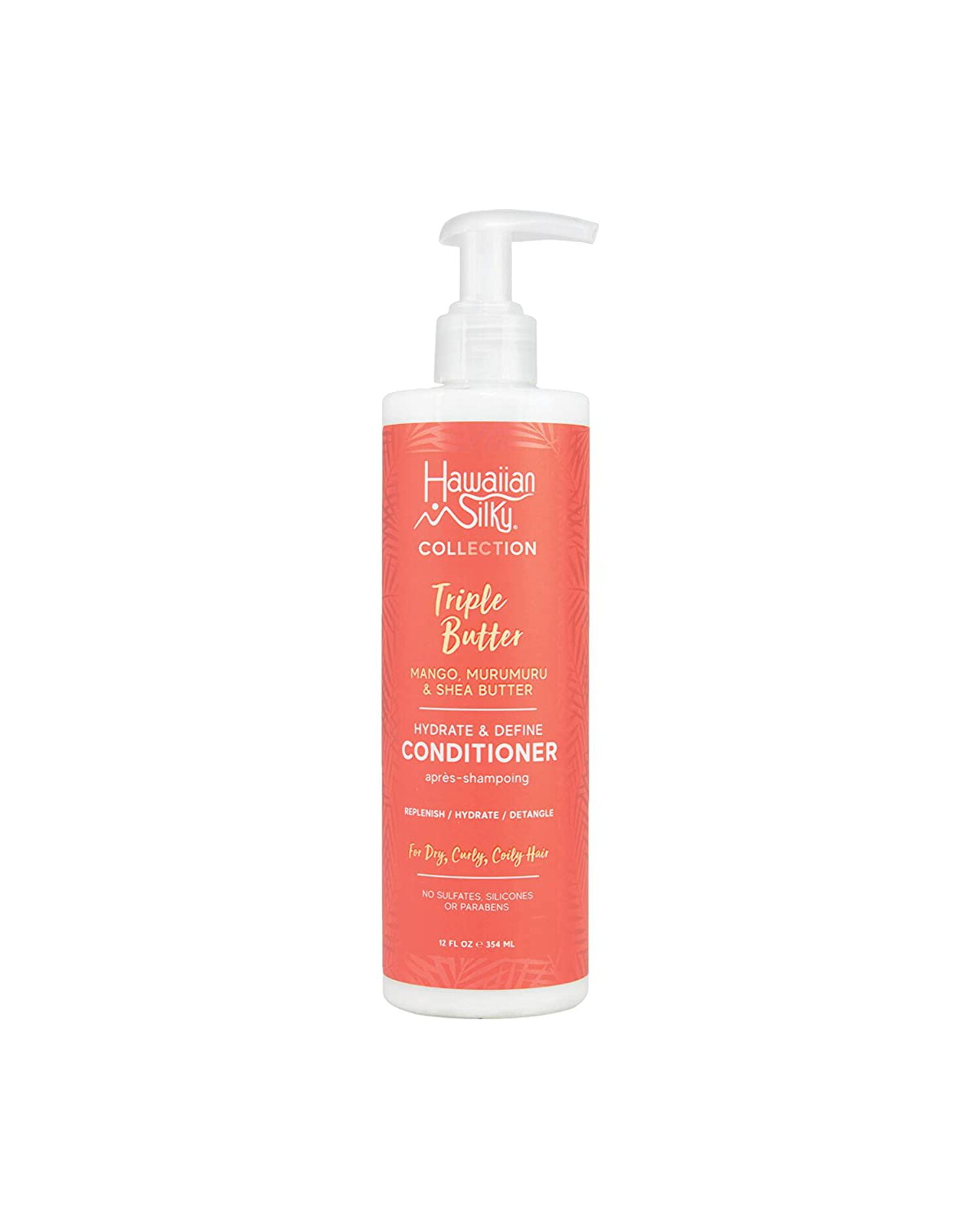 Hawaiian Silky Triple Butter Hydrate And Define Conditioner, 12 oz Bottle