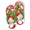 thumbnail image 1 of Hawaiian Hibiscus Slipper Sandals Holiday Ornament, 1 of 1