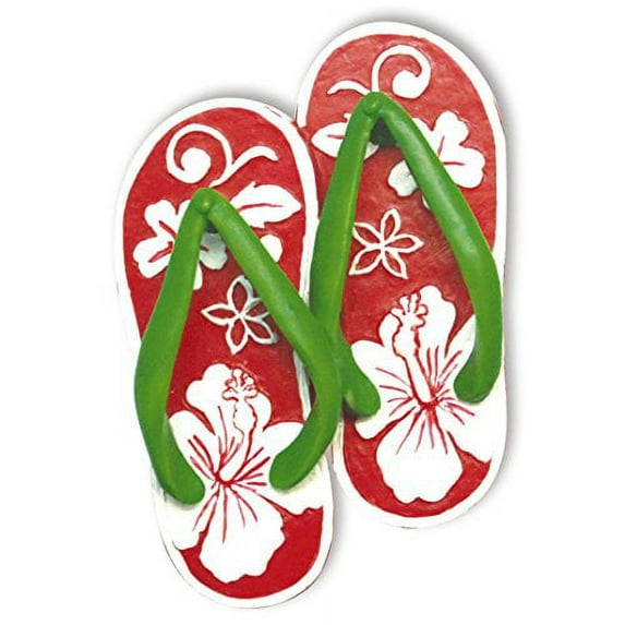 Hawaiian Hibiscus Slipper Sandals Holiday Ornament