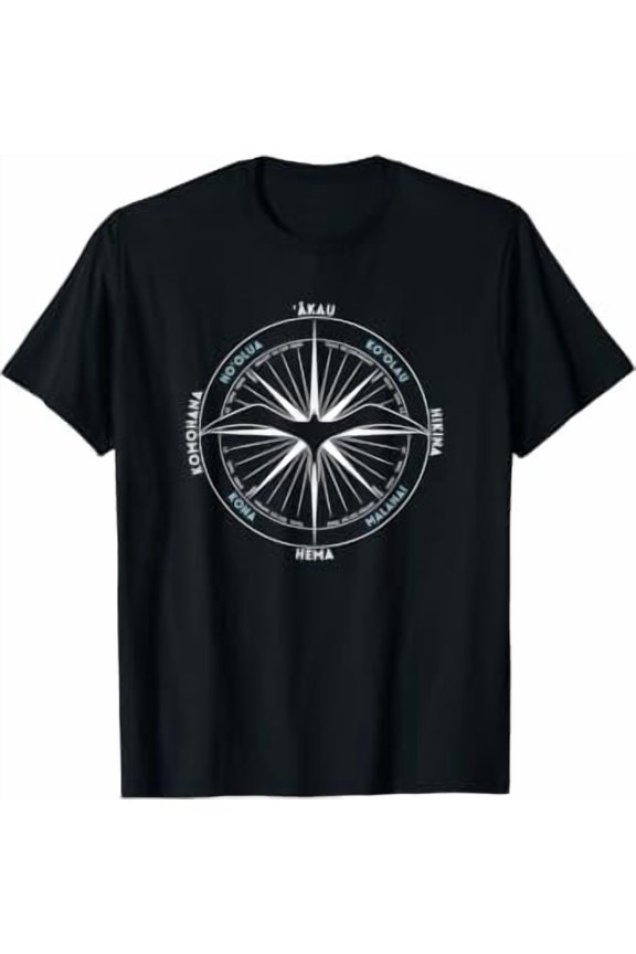 Hawaiian Star Compass with 'Iwa Bird T-Shirt