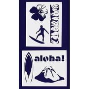 Hawaiian Stencils -2 pc set-Mylar 14mil - Painting /Crafts/ Templates