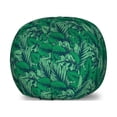 thumbnail image 1 of Hawaiian Storage Toy Bag Chair, Tropical Monochrome Pattern with Rainforest Leaves, Stuffed Animal Organizer Washable Bag, Large Size, Forest Green Sea Green, by Ambesonne, 1 of 3