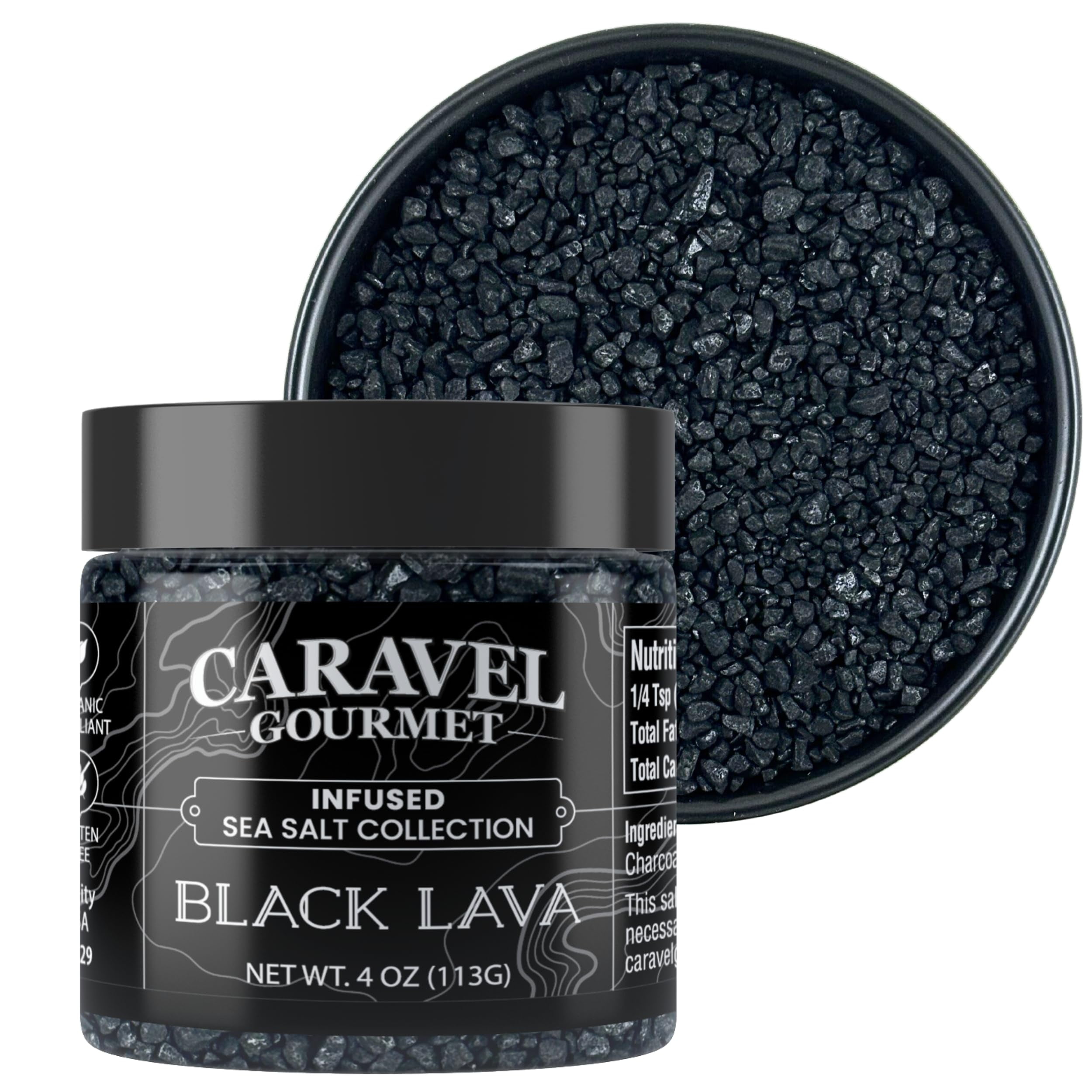 Hawaiian Style Black Lava Sea Salt - All-Natural Unrefined Hawaiian Sea ...
