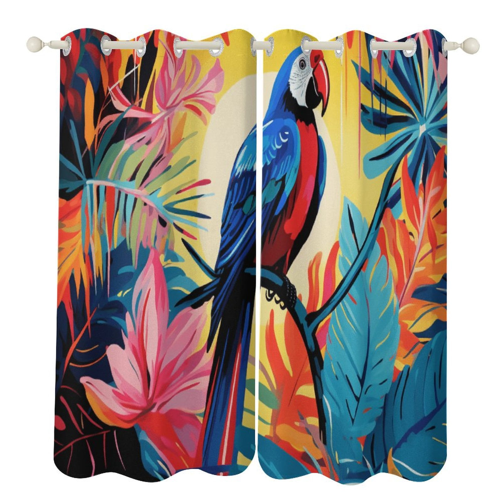 Hawainn Pattern Window Hawaiian Style Modern Window for Living Room Curtains for Child Bedroom ...