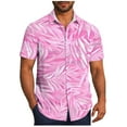 thumbnail image 1 of Hawaiian Style Shirts for Mens Summer Lapel Short Sleeve Shirts Coconut Tree Print Tee Shirts Front Button Beach Blouses Dressy Causal Tops Tees Going Out Fishing Golf Gym Beach Outfits 2025, 1 of 6