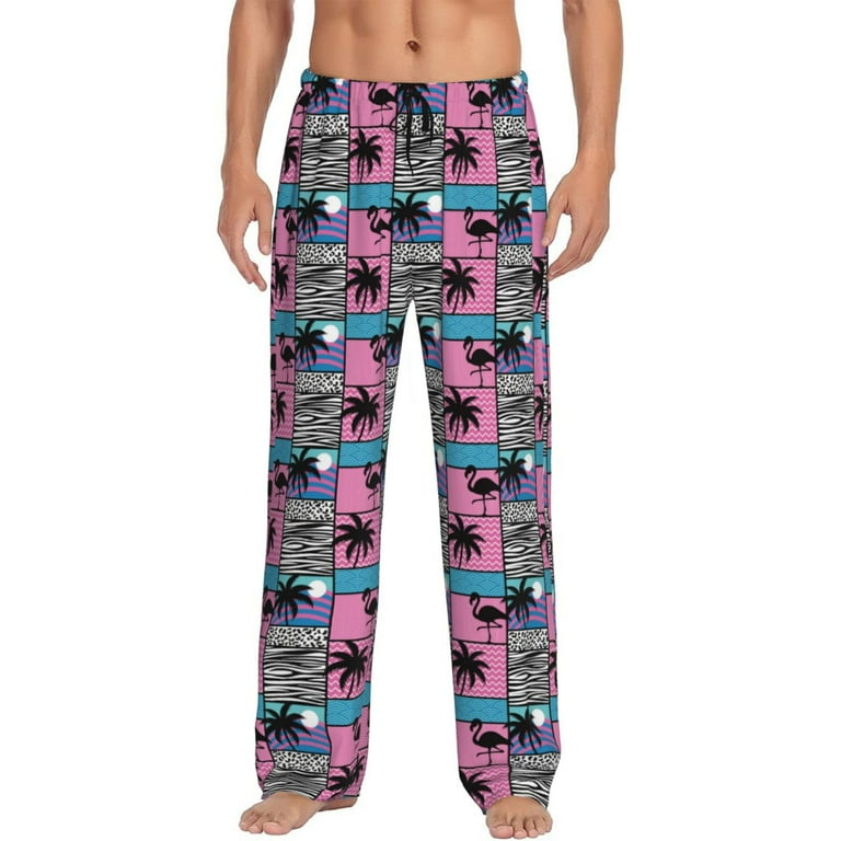 Hawaiian Style Square Mens Pajama Pants Soft Sleep Lounge Pants for Men Casual Men s PJ Bottoms Pants with Pockets Walmart