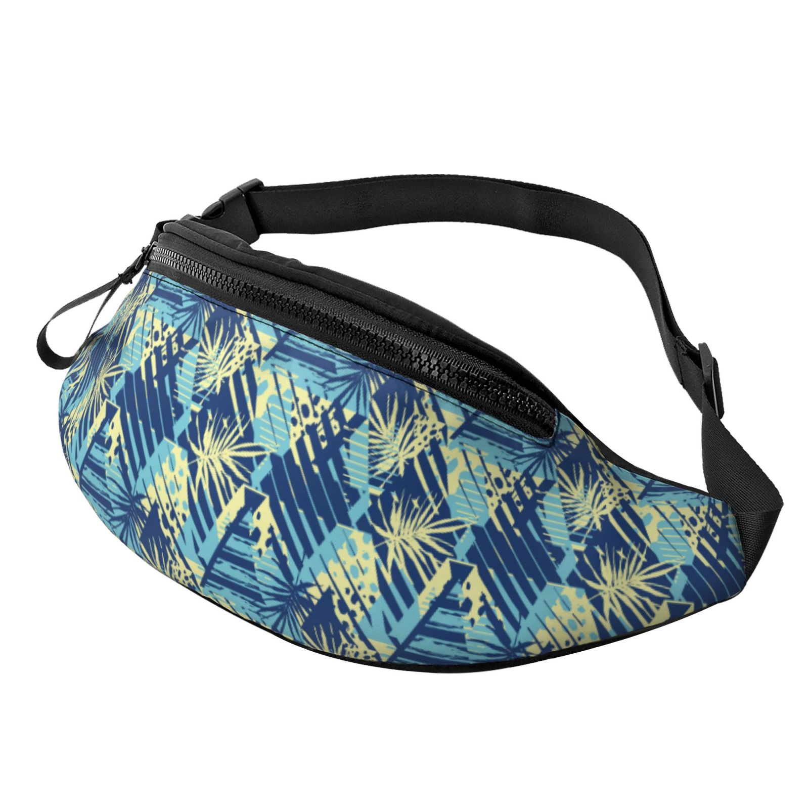 Handwoven Striped Cotton Fanny Pack - Multicolored With 3 Zippers & Adjustable Strap, Made In Guatemala - View #13