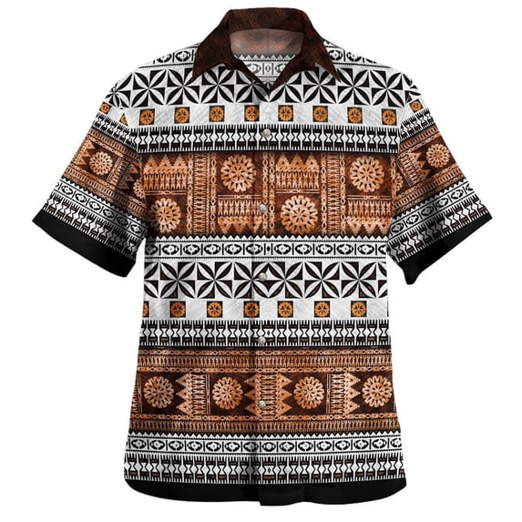 Hawaiian Summer 3D Print BULA FIJI Flag Emblem Shirts Philippines Fiji Coat Of Arm Graphic Short Sleeves Fashion Men Top Clothes