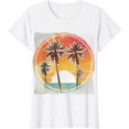 thumbnail image 1 of Hawaiian Summer Sea Lovers Gifts Cool Sunset Beach Tropical T-Shirt, 1 of 2