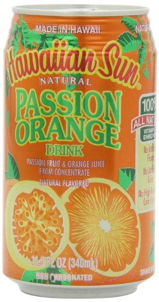 Hawaiian Sun Juice, Orange Passion, 11.5 Fl Oz (Pack Of 24)