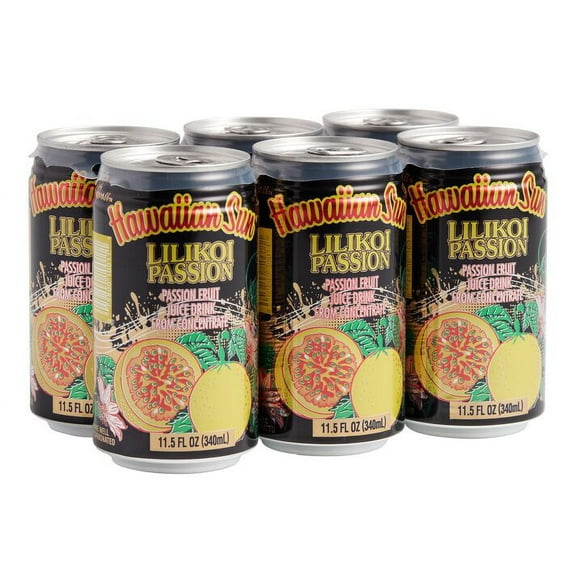 Hawaiian Sun Lilikoi Passion Juice Drink 11.5 oz Pack of 3
