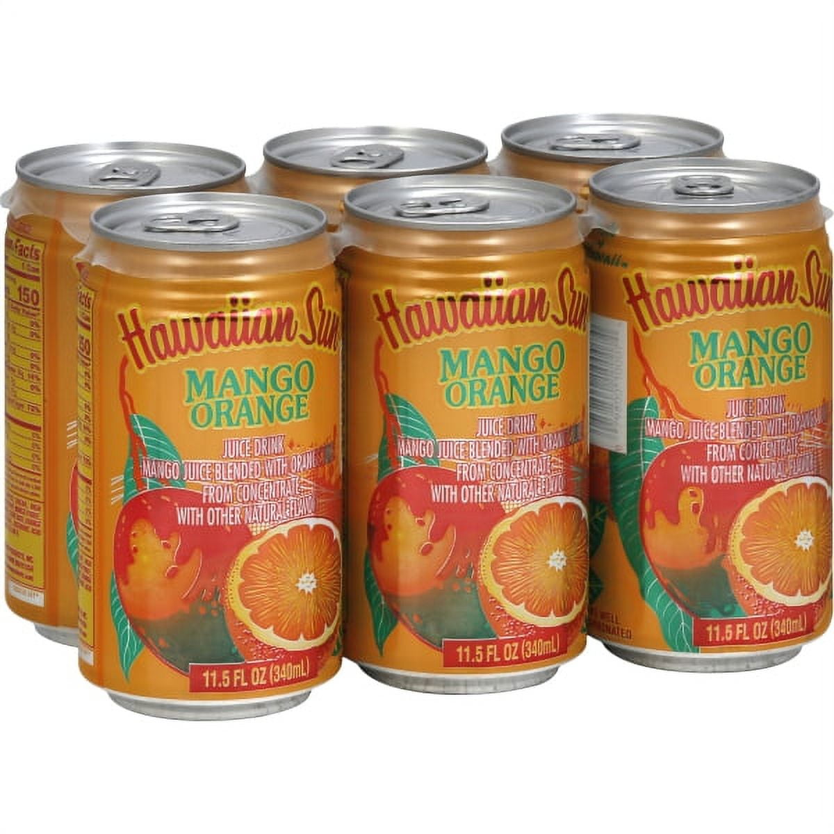 Hawaiian Sun Mango Orange Drink, 11.5 Fl. Oz., 6 Count