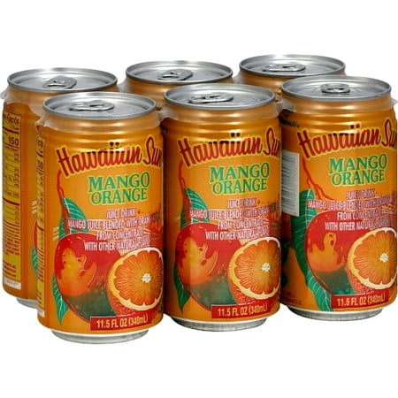 Hawaiian Sun Mango Orange Drink, 11.5 Fl. Oz., 6 Count