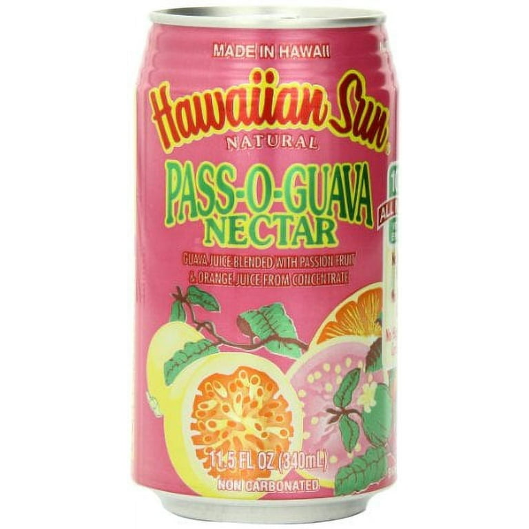 Hawaiian Sun Pass-O-Guava Nectar Tropical Juice Pack of