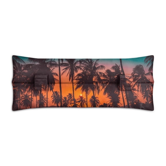 Hawaiian Sunset Beach Mastectomy Pillow - Chest Protector After Surgery with Secure Straps