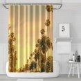 thumbnail image 1 of Hawaiian Sunset Beach Shower Curtain Waterproof Polyester 72x72 Inches - Tropical Beach Sunset Design with Metal Grommets Quick-Dry Fade-Resistant Includes Hooks for Bathroom, 1 of 5