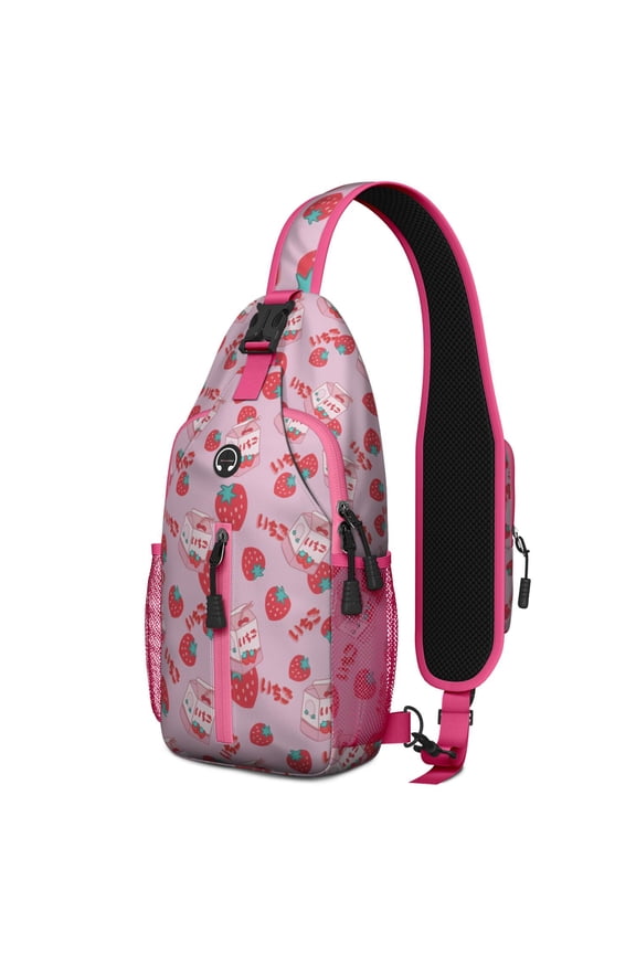 Hawaiian Sunset Beach Sling Backpack – Water-Resistant Durable Travel Bag Featuring Vibrant Palm Trees and Tropical Beach Sunset Designs
