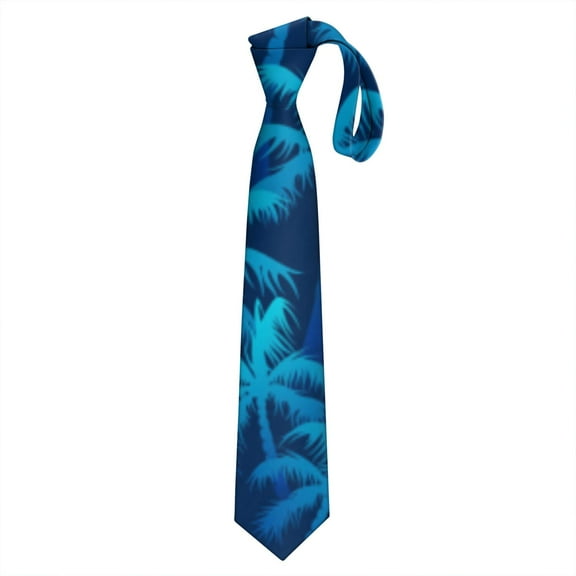 Hawaiian Sunset Beach Tie & Polyester Tie Collection: Ocean Sunset with Palm Trees Tie, Ideal for Summer Events