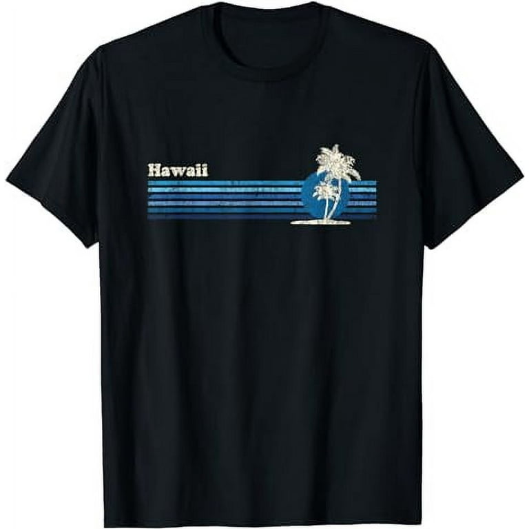 Hawaiian T-Shirt Vintage 80s Palm Trees Sunset Tee Hawaiian T-Shirt Vintage 80s Palm Trees Sunset Tee
