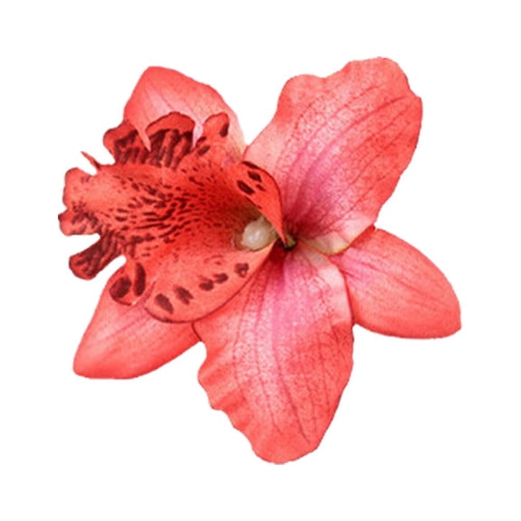 Hawaiian Thai Orchid Hair Clip - Artificial Flowers, Bright Color, 8cm, 1pc