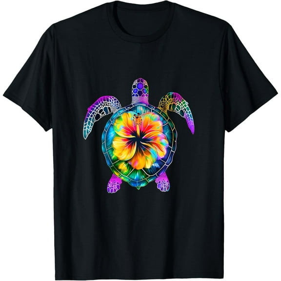 Hawaiian Tie Dye Sea Turtle Cute Hawaii For Men And Women T-Shirt100%cotton