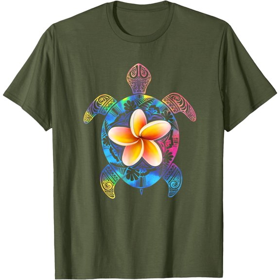Hawaiian Tie Dye Sea Turtle Hawaii Unisex T-Shirt for Men Women Kids Toddler