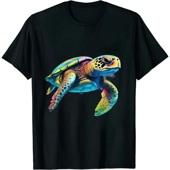 Hawaiian Tie Dye Sea Turtle Tortoise Sea Turtle Men Women T-Shirt 0570