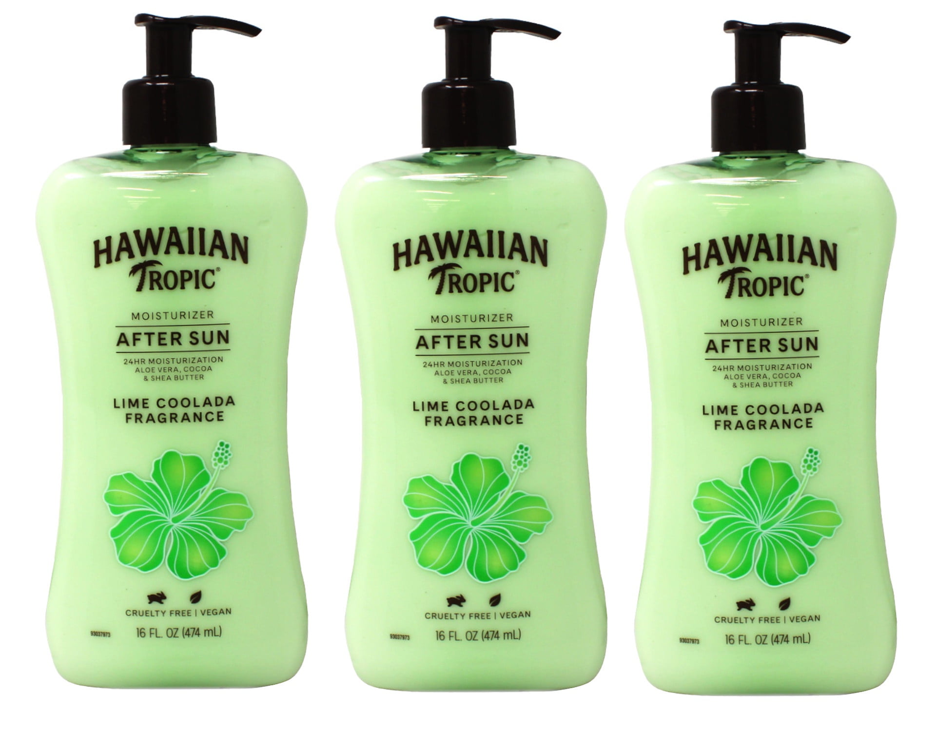 美容液 hawaii61 Hawaiian Tropic After Sun Moisturizer Lime Coolada 16oz (Pack of 3