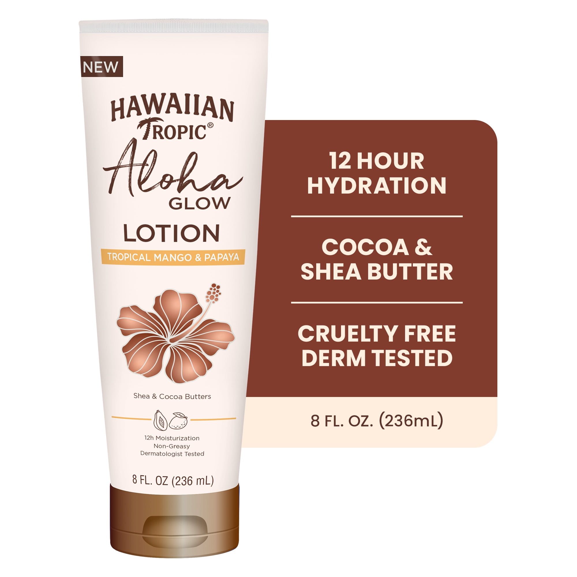 Hawaiian Tropic Aloha Glow Body Lotion, After Sun Lotion Tan Extender, Moisturizing Cream, 8 oz