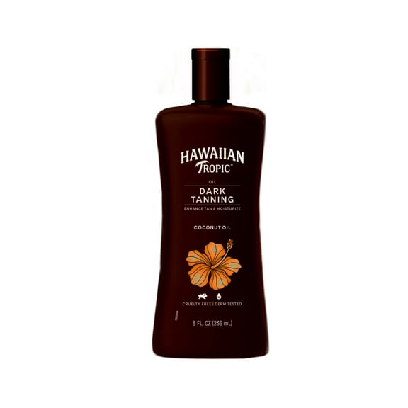 Hawaiian Tropic Dark Tanning Oil, Original - 8 oz (Pack of 10)