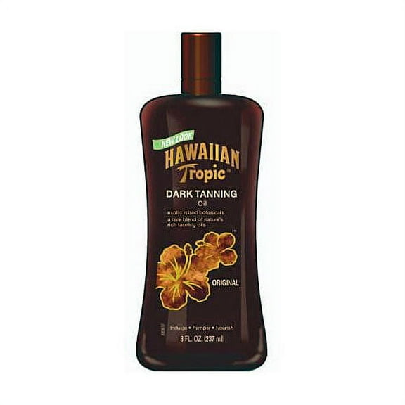 Hawaiian Tropic Dark Tanning Oil, Original - 8 oz (Pack of 8)