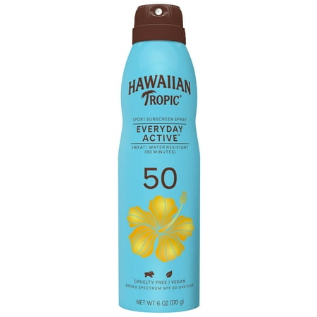 Hawaiian Tropic Everyday Active Clear Spray Sunscreen SPF 50, 6oz