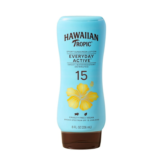 Hawaiian Tropic Everyday Active Lotion Sunscreen SPF 15, 8oz