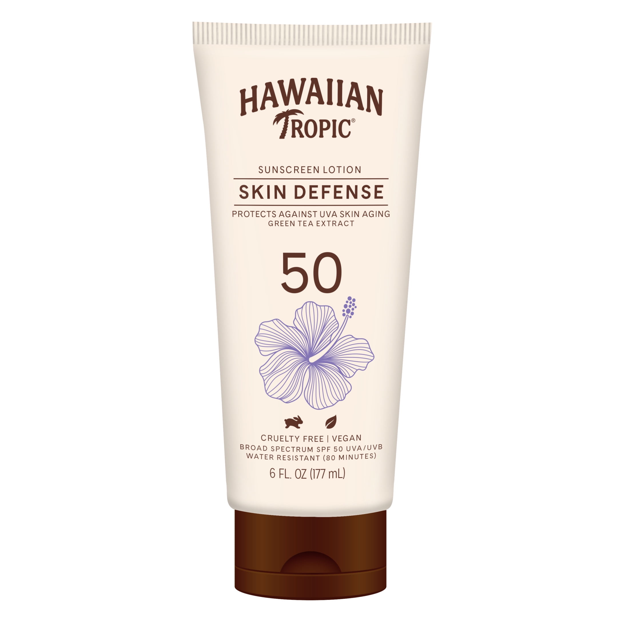 Hawaiian Tropic Skin Defense Sunscreen Lotion SPF 50, 6oz