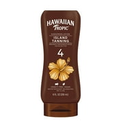 Hawaiian Tropic Island Tanning Lotion Sunscreen, 4 SPF, 8 fl oz, Adult & Teen Tanning Lotion