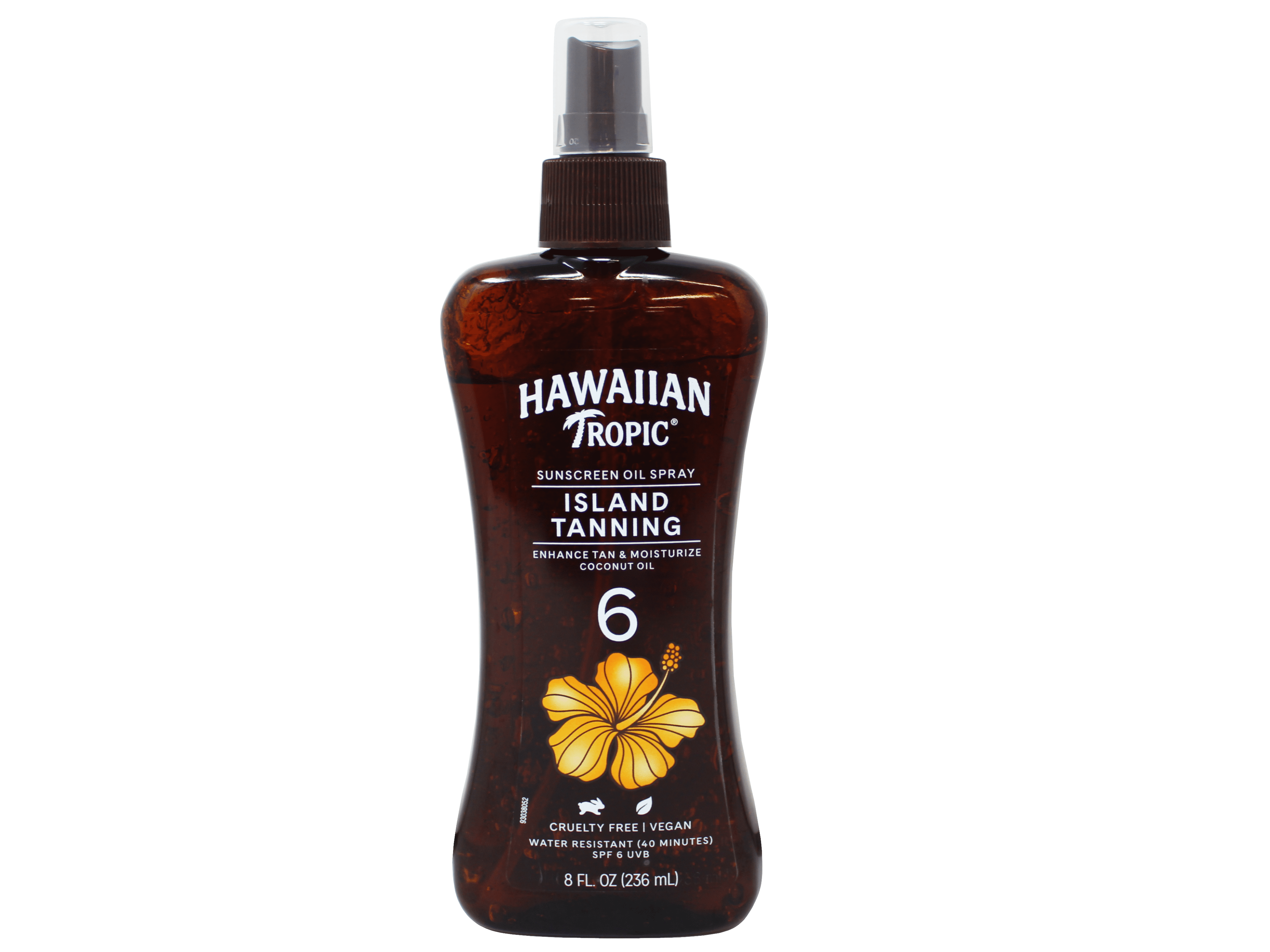 Hawaiian Tropic Island Tanning Sunscreen Oil Spray, SPF 6, Moisturize Coconut Oil, 8 FL OZ