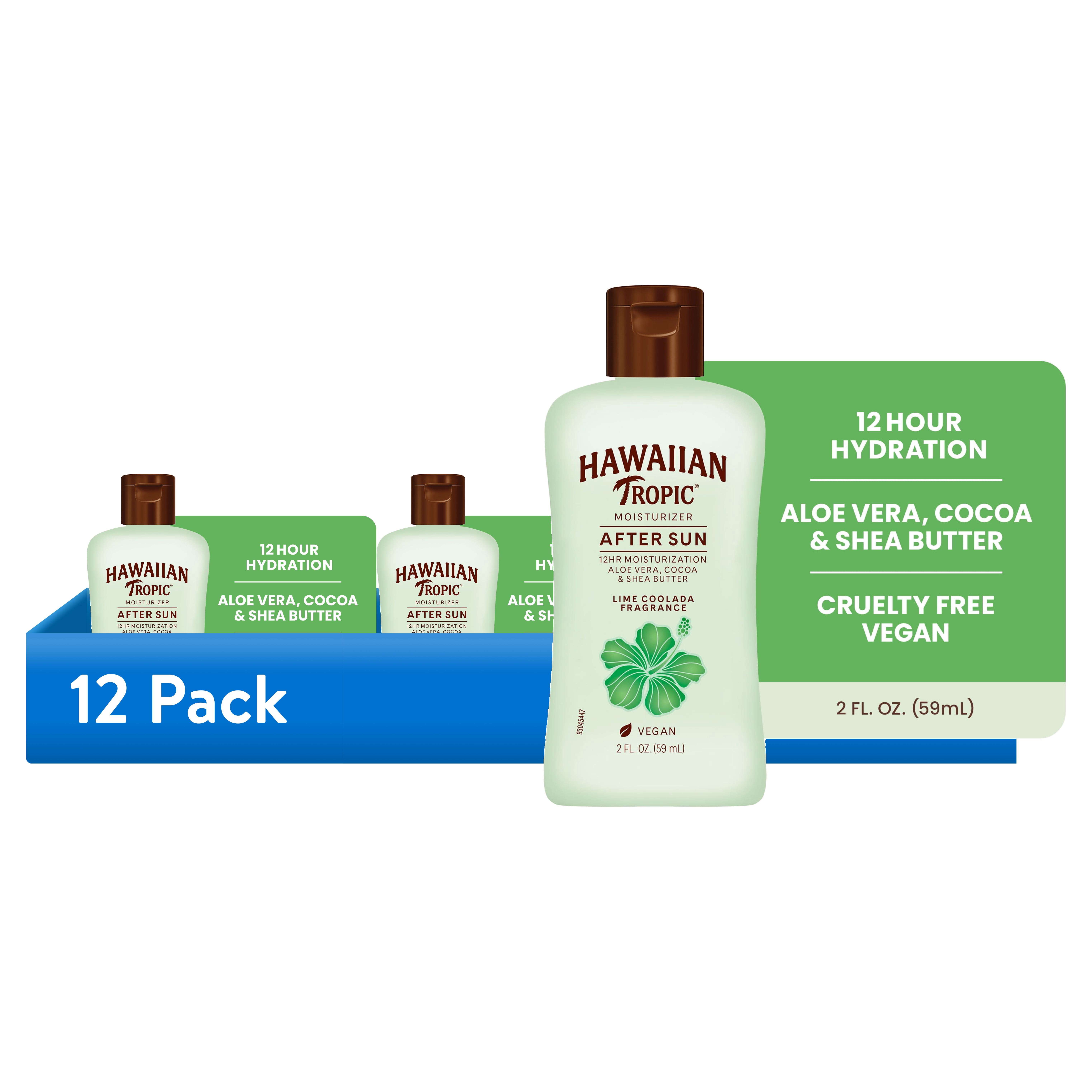 (12 pack) Hawaiian Tropic Lime Coolada After Sun Lotion, 2 fl oz